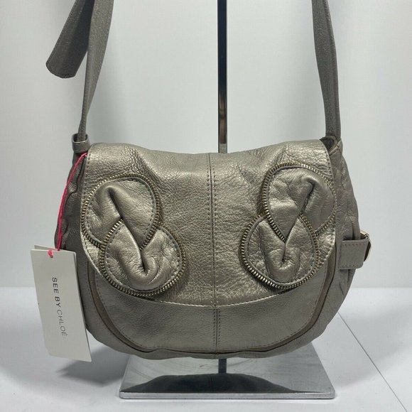 See By Chloe Handbags - See By Chloe MARTI Pebbled Leather Zipper Bow Crossbody Bag DOLLAR RARE NWT